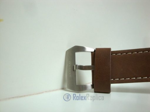 Panerai replica luminor marina submersible depth gauge acciaio strip leather imitazione copia - immagine 4