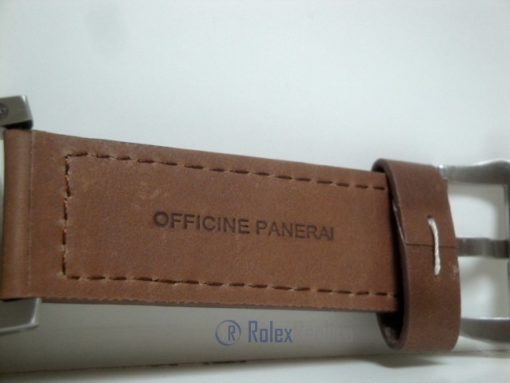 Panerai replica luminor marina submersible depth gauge acciaio strip leather imitazione copia - immagine 8