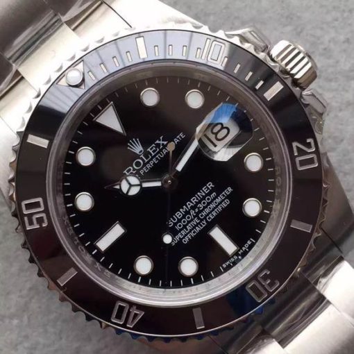 REPLICA ROLEX BLACK SUBMARINER 116610 LN V6S SUPER COPY WITH 3135 MOVEMENT