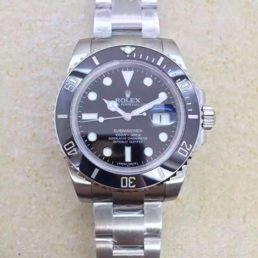 REPLICA ROLEX BLACK SUBMARINER 116610 LN V6S SUPER COPY WITH 3135 MOVEMENT - immagine 10