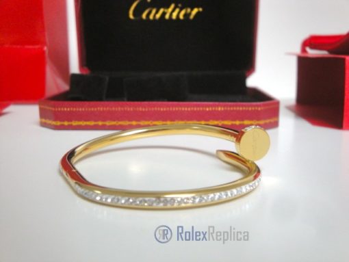 Cartier replica gioiello bracciale juste un clou oro giallo pavè diamond