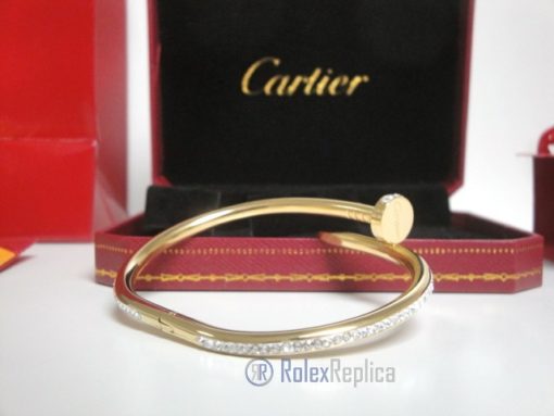 Cartier replica gioiello bracciale juste un clou oro giallo pavè diamond - immagine 8