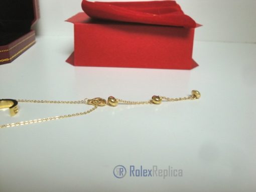 Cartier replica gioiello collier completo di orecchini love yellow gold - immagine 10