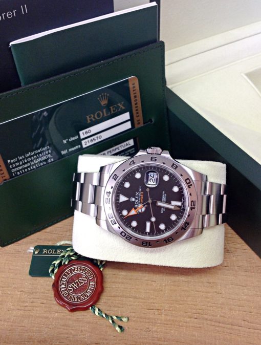 Rolex replica Explorer II 216570 42mm Black Dial clone movement - immagine 7