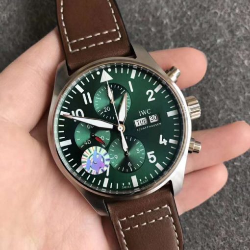 IWC REPLICA PILOT WATCH IW3777 WITH GREEN DIAL CLONE MOVEMENT - immagine 3