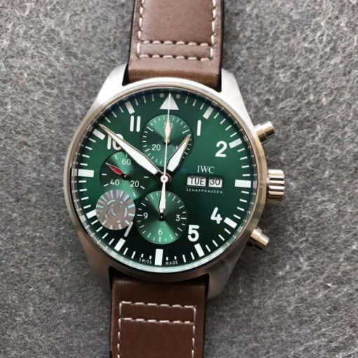 IWC REPLICA PILOT WATCH IW3777 WITH GREEN DIAL CLONE MOVEMENT - immagine 5