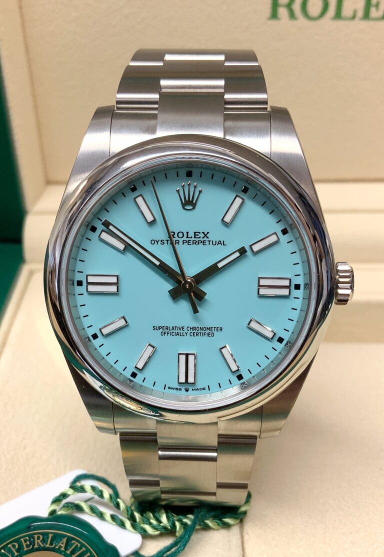 rolex oyster perpetual 41 turquoise blue
