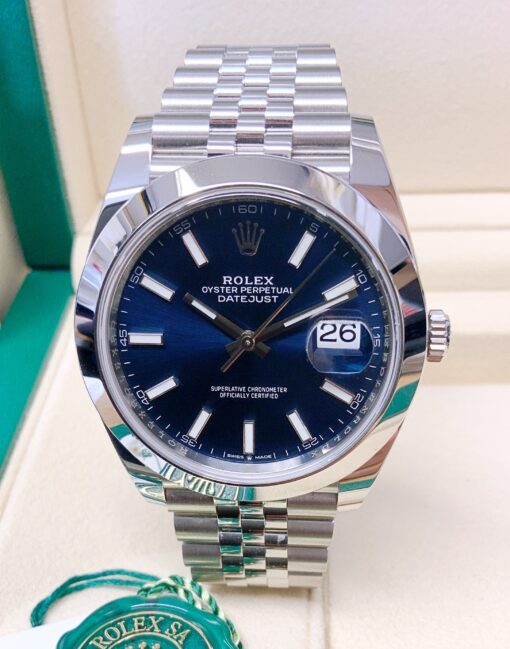 Rolex replica datejust 41 126300 blue dial orologio replica copia