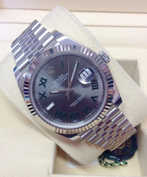 Rolex replica Datejust 41mm 126334 Wimbledon Dial oyster steel - immagine 7