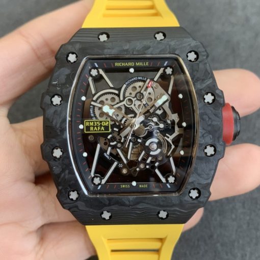 Richard Mille replica Rafa Nadal RM35-01 carbon yellow strap