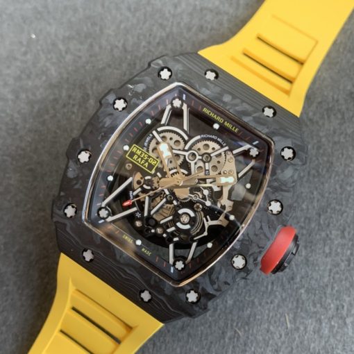 Richard Mille replica Rafa Nadal RM35-01 carbon yellow strap - immagine 2