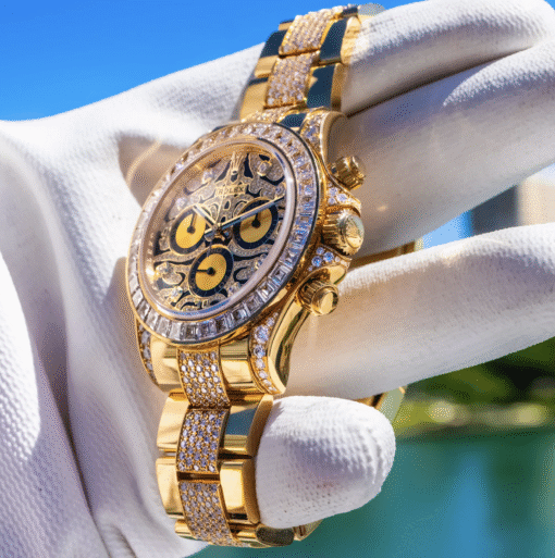 Rolex replica daytona Tiger 116598TBR yellow gold - immagine 6