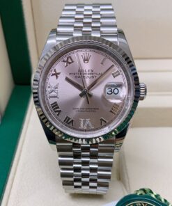 Rolex replica Datejust 36mm 126234 Pink Roman Diamond Dial