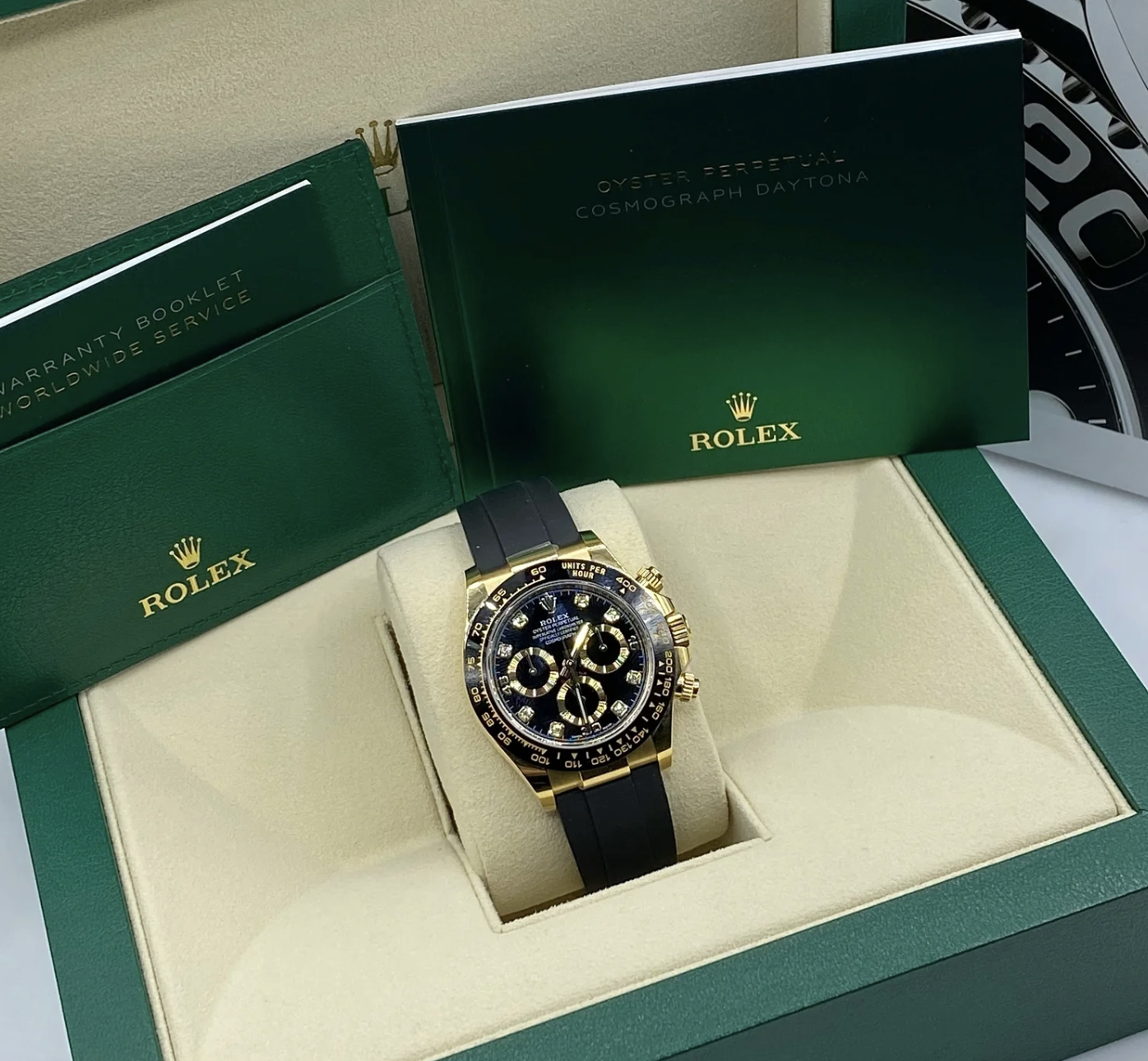 Rolex replica daytona oysterflex 116518LN diamond dial - immagine 8