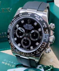 Alternative view of Rolex replica daytona oysterflex 116519LN diamond dial