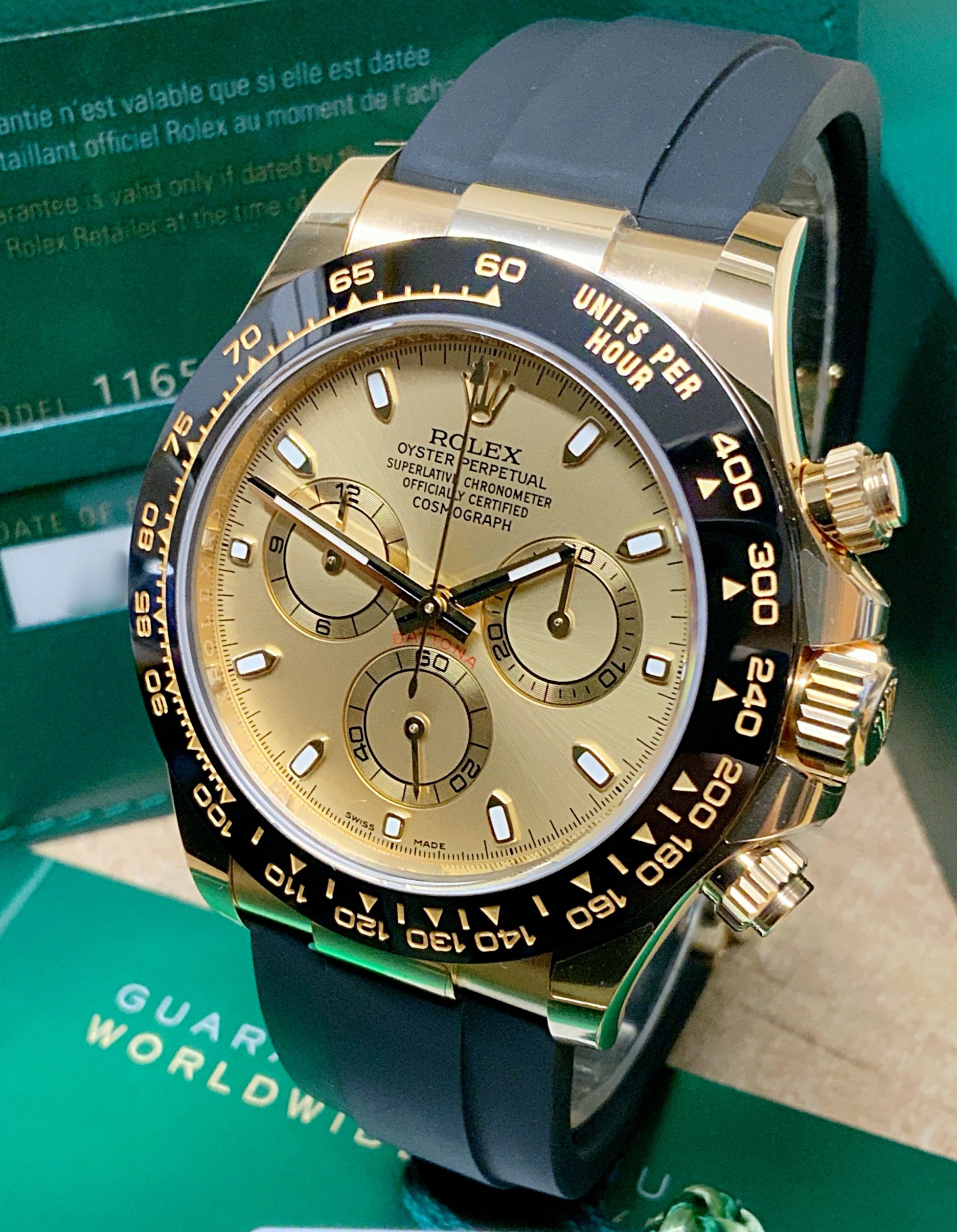 Rolex replica daytona oysterflex 116518LN champagne dial - immagine 2