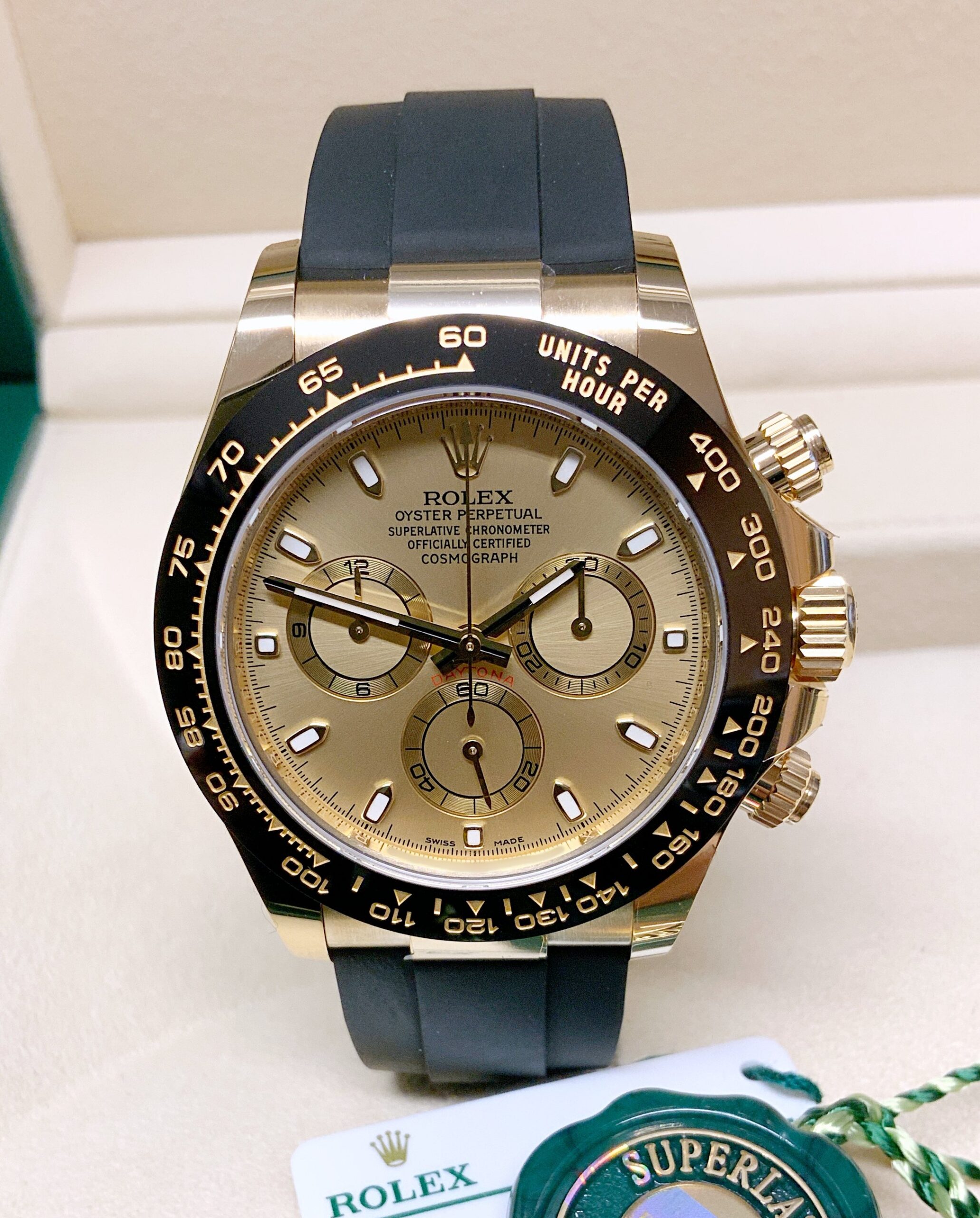 Rolex replica daytona oysterflex 116518LN champagne dial