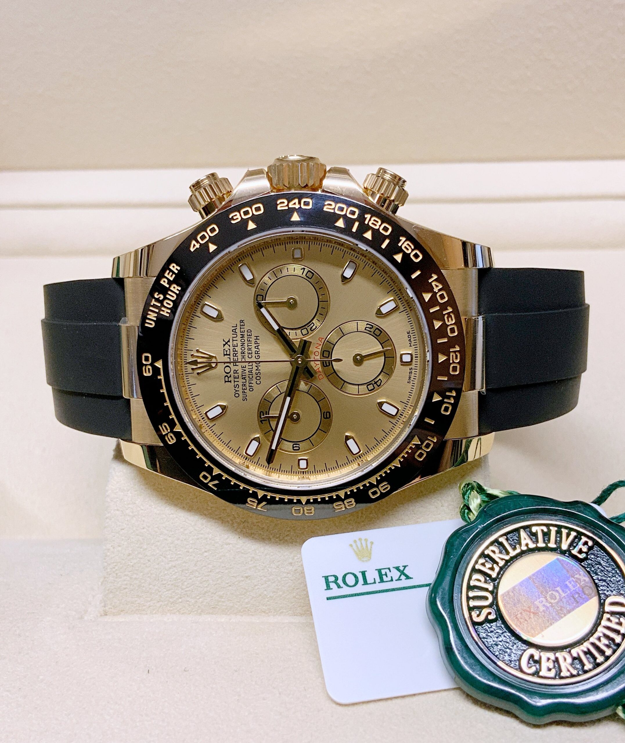 Rolex replica daytona oysterflex 116518LN champagne dial - immagine 5