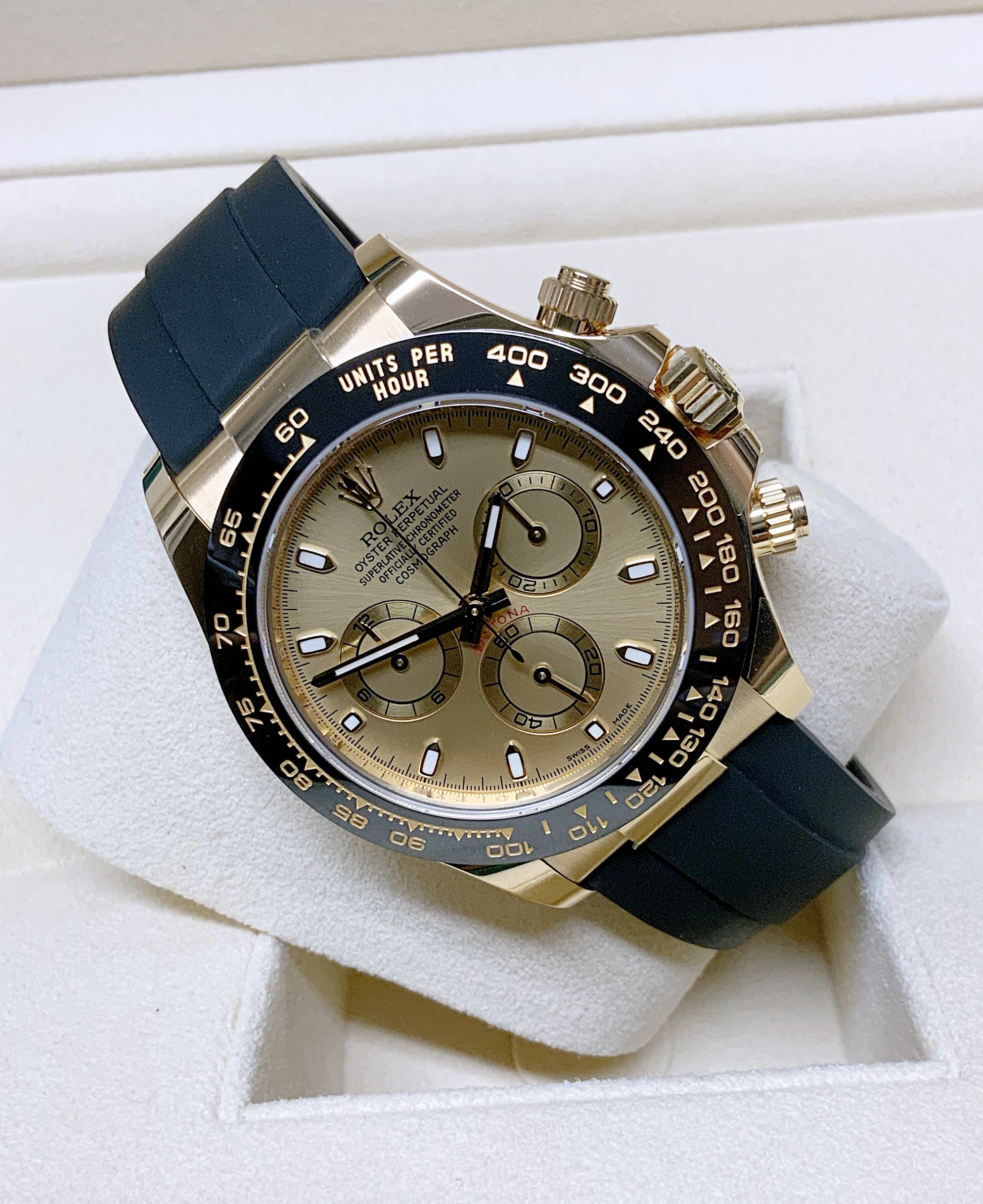 Rolex replica daytona oysterflex 116518LN champagne dial - immagine 7